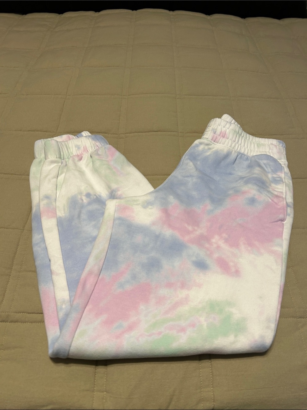 Hollister Pastel Tie-Dye Jogger Sweatpants - Pink, Blue & Green